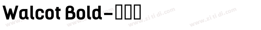 Walcot Bold字体转换